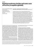 Rapid groundwater decline and some cases of recovery in aquifers globally