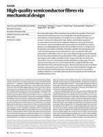 High-quality semiconductor fibres via mechanical design