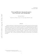Non-equilibrium thermodynamics near horizons and holography