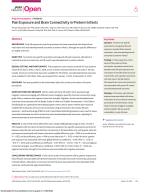 Pain Exposure and Brain Connectivity in Preterm Infants