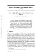 Efficient Multimodal Large Language Models: A Survey