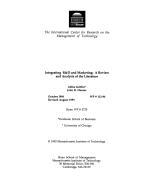 Integrating R&D and Marketing: A Review and Analysis of the Literature