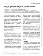 PhyloCSF: a comparative genomics method to distinguish protein coding and non-coding regions