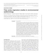 Time series regression studies in environmental epidemiology