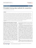 Principled missing data methods for researchers