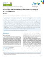 Sample size determination and power analysis using the G*Power software