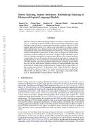 Dense Training, Sparse Inference: Rethinking Training of Mixture-of-Experts Language Models
