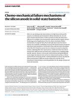 Chemo-mechanical failure mechanisms of the silicon anode in solid-state batteries