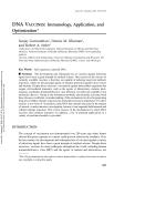 DNA VACCINES: Immunology, Application, and Optimization