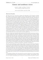 Linear and nonlinear waves