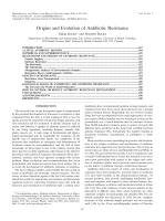 Origins and Evolution of Antibiotic Resistance