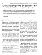Hybrid Genetic Algorithms for Feature Selection