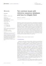 Ten common issues with reference sequence databases and how to mitigate them