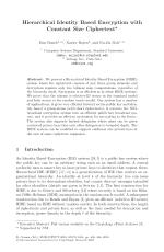 Hierarchical Identity Based Encryption with Constant Size Ciphertext