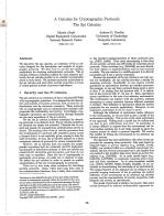 A Calculus for Cryptographic Protocols The Spi Calculus