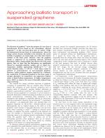 Approaching ballistic transport in suspended graphene