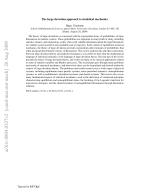 The large deviation approach to statistical mechanics