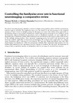 Controlling the familywise error rate in functional neuroimaging: a comparative review