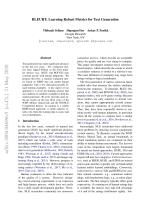 BLEURT: Learning Robust Metrics for Text Generation