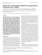 agriGO v2.0: a GO analysis toolkit for the agricultural community, 2017 update