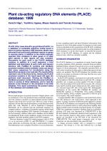 Plant cis-acting regulatory DNA elements (PLACE) database: 1999