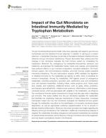 Impact of the Gut Microbiota on Intestinal Immunity Mediated by Tryptophan Metabolism