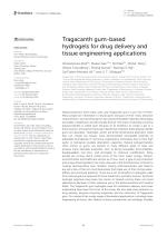 Tragacanth gum-based hydrogels for drug delivery and tissue engineering applications