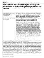 The PARTNER trial of neoadjuvant olaparib with chemotherapy in triple-negative breast cancer