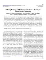 Defining Training and Performance Caliber: A Participant Classification Framework