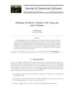 Building Predictive Models in R Using the caret Package