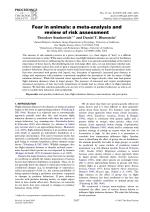 Fear in animals: a meta-analysis and review of risk assessment