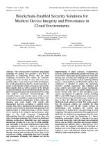 Blockchain-Enabled Security Solutions for Medical Device Integrity and Provenance in Cloud Environments
