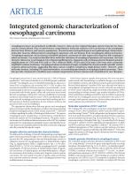 Integrated genomic characterization of oesophageal carcinoma