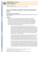 The neural correlates of subjective value during intertemporal choice