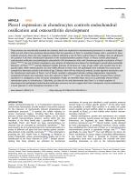 Piezo1 expression in chondrocytes controls endochondral ossification and osteoarthritis development