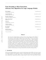 From Decoding to Meta-Generation: Inference-time Algorithms for Large Language Models