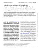 The Reactome pathway Knowledgebase