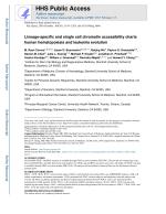 Lineage-specific and single cell chromatin accessibility charts human hematopoiesis and leukemia evolution