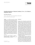 Probability Distribution of Molecular Evolutionary Trees: A New Method of Phylogenetic Inference