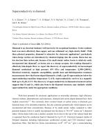 Superconductivity in diamond.