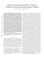Wireless Information and Power Transfer: Architecture Design and Rate-Energy Tradeoff