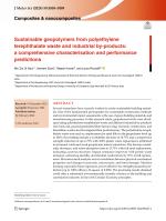 Sustainable geopolymers from polyethylene terephthalate waste and industrial by-products: a comprehensive characterisation and performance predictions