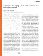 Senescence and aging: Causes, consequences, and therapeutic avenues
