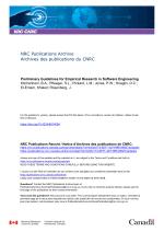 Preliminary Guidelines for Empirical Research in Software Engineering