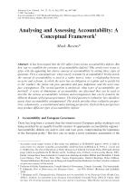 Analysing and Assessing Accountability: A Conceptual Framework