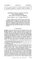 PROPERTY RULES, LIABILITY RULES, AND INALIENABILITY: ONE VIEW OF THE CATHEDRAL
