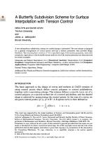 A Butterfly Subdivision Scheme for Surface Interpolation with Tension Control