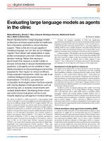 Evaluating large language models as agents in the clinic