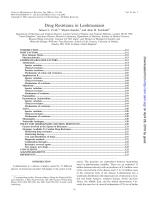Drug Resistance in Leishmaniasis