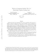 Physics of Language Models: Part 3.3, Knowledge Capacity Scaling Laws
